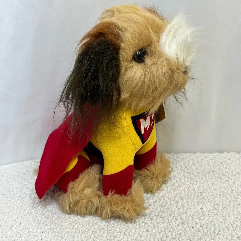 1984 Dakin Carnation Mighty Dog Terrier Cape Plush Advertising Stuffed 10